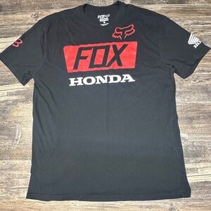 Fox Honda Graphic Tee XXL Black Motocross Racing Logo Shirt - GUC